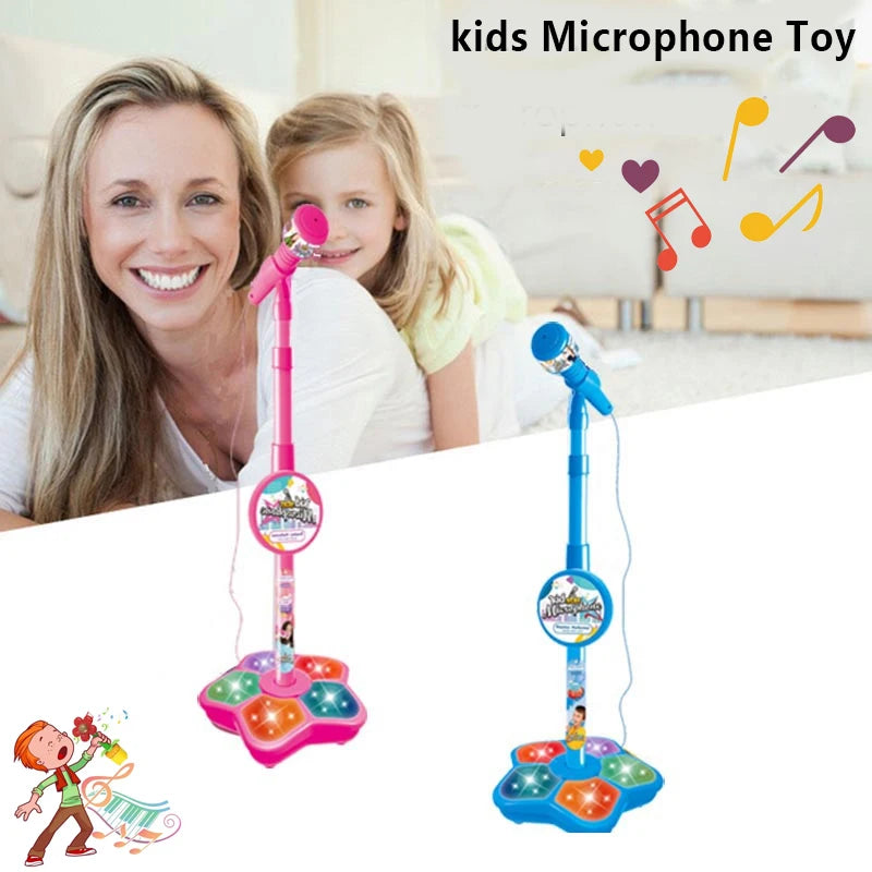 Kids Microphone with Stand Karaoke Song Machine Music Instrument.