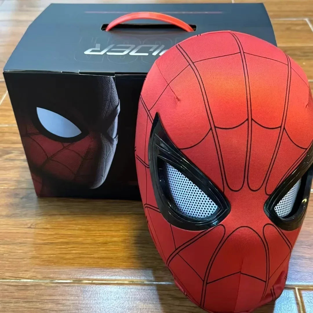 New Spiderman Mask with Moving Eyes Electronic Mask 1:1 Remote Control