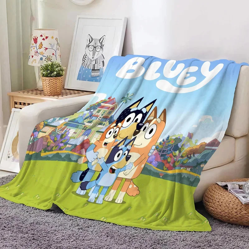 Bluey Cartoon Anime Flannel Blanketbluey Blanket