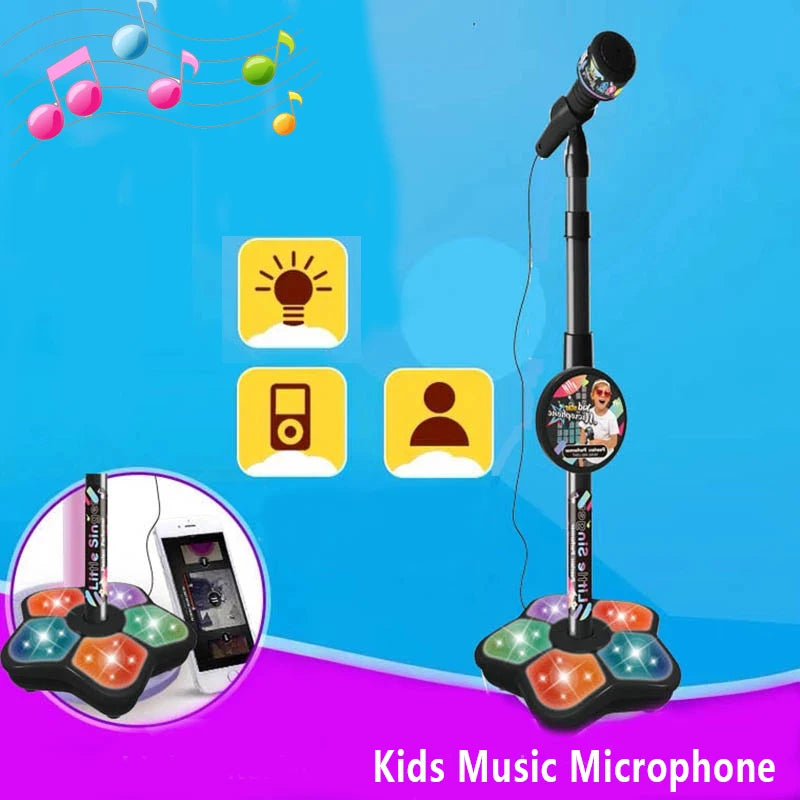 Kids Microphone with Stand Karaoke Song Machine Music Instrument.