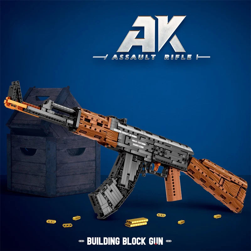 AK47 Assault Rifle Model Building Blocks