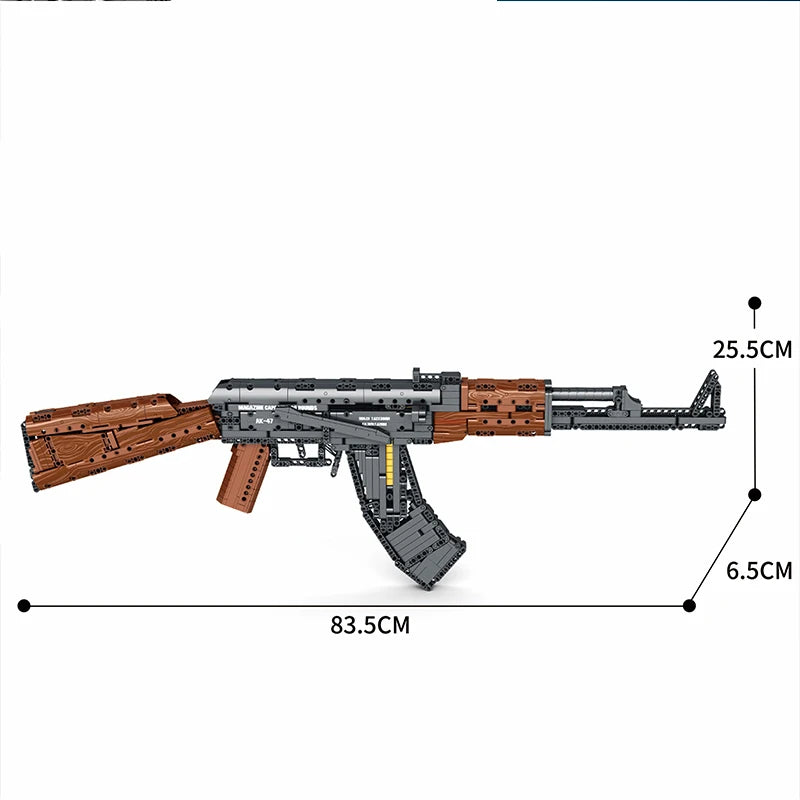 AK47 Assault Rifle Model Building Blocks