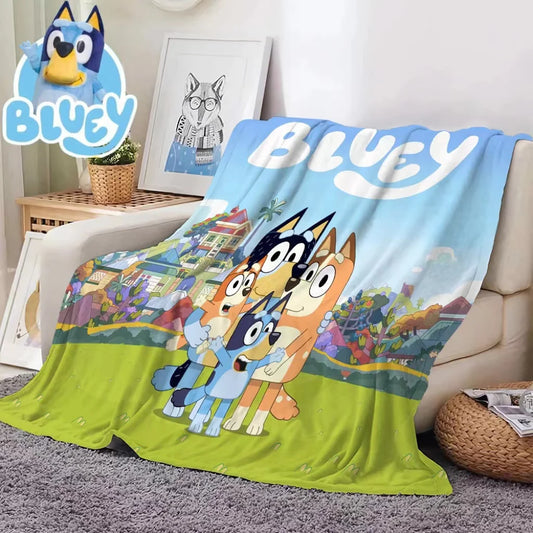 Bluey Cartoon Anime Flannel Blanketbluey Blanket