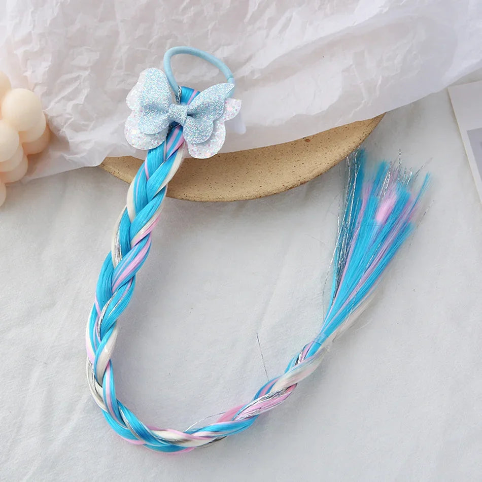 Princess Braid Unicorn Rainbow Braided Wigs for Dress up