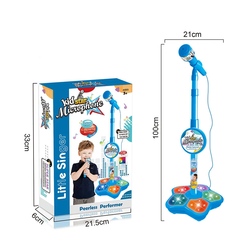 Kids Microphone with Stand Karaoke Song Machine Music Instrument.