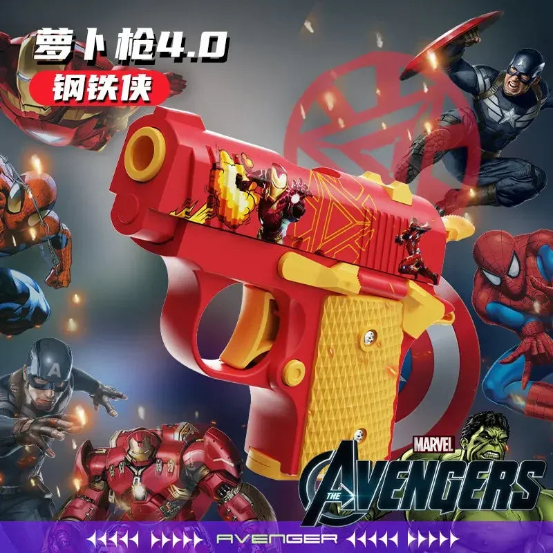 Spider-Man Hulk Iron Man Hulk Anime Peripheral Detachable Carrot Gun Model Personalized Children's Toy Holiday Gift Wholesale