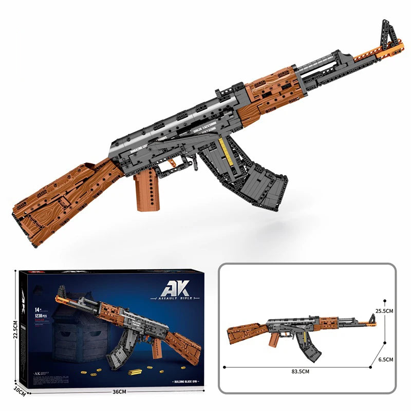 AK47 Assault Rifle Model Building Blocks