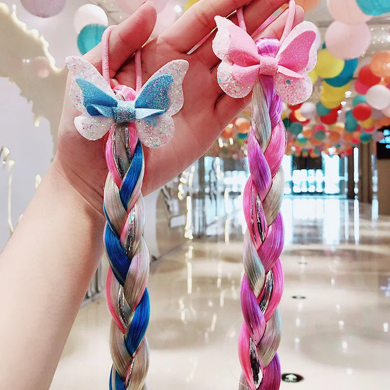 Princess Braid Unicorn Rainbow Braided Wigs for Dress up