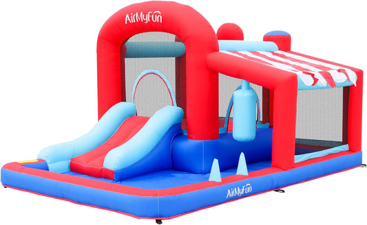 Inflatable Bounce House with Slide, Jumping Castle with