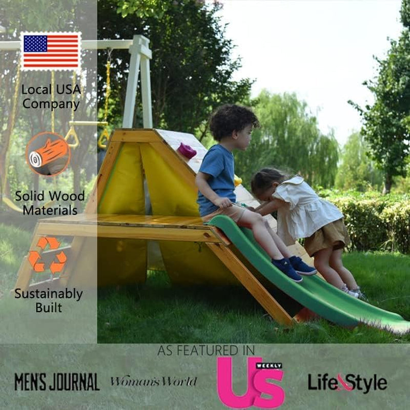 Outdoor and Indoor Playground 5 in 1 Backyard Playset